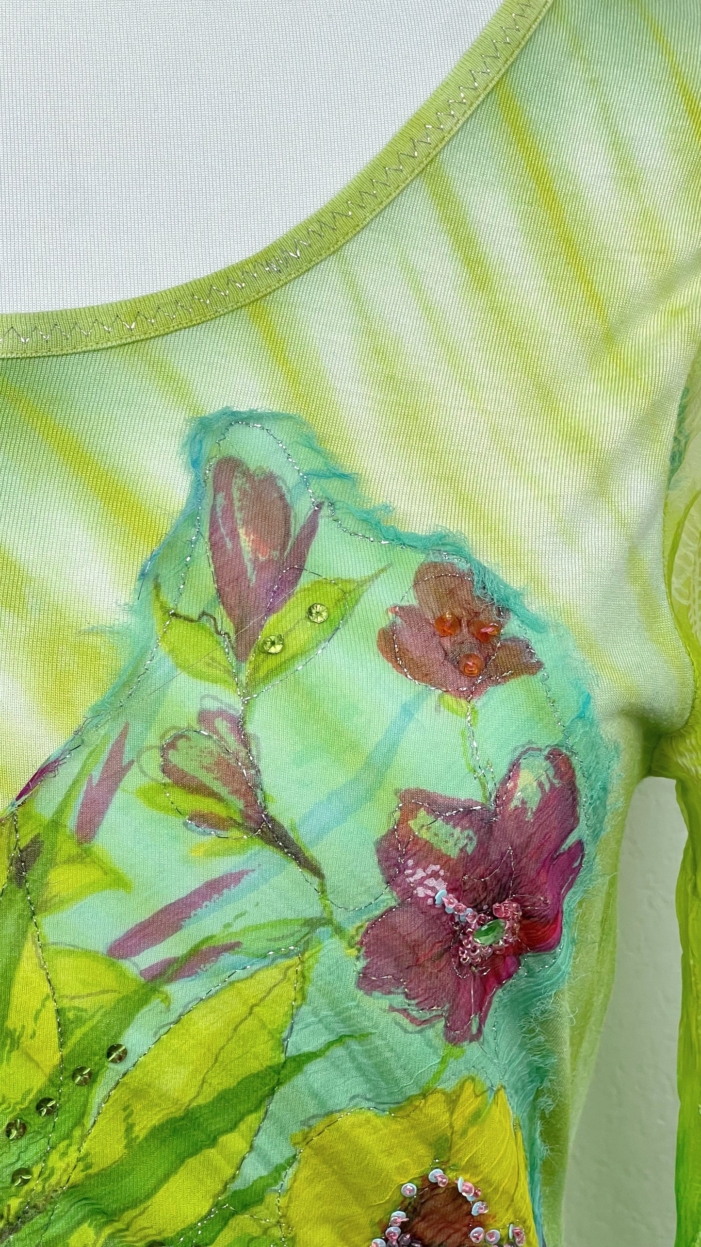 RARE Orchid Green Derhy Top