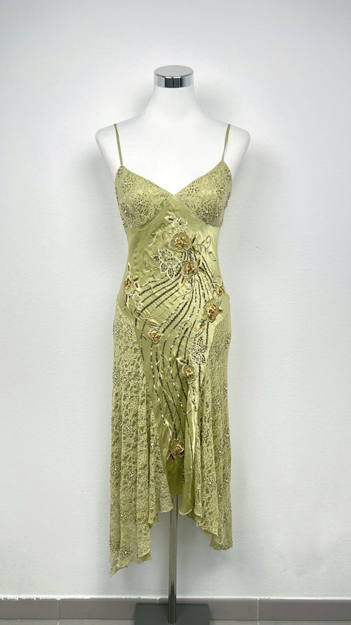Silk Golden Ivy Dress