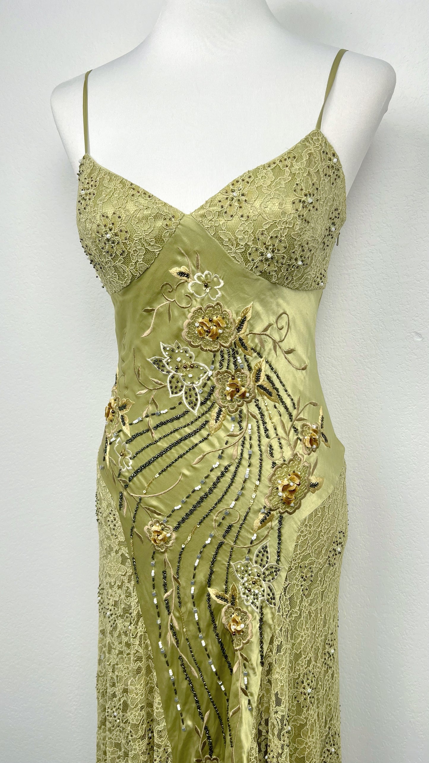 Silk Golden Ivy Dress