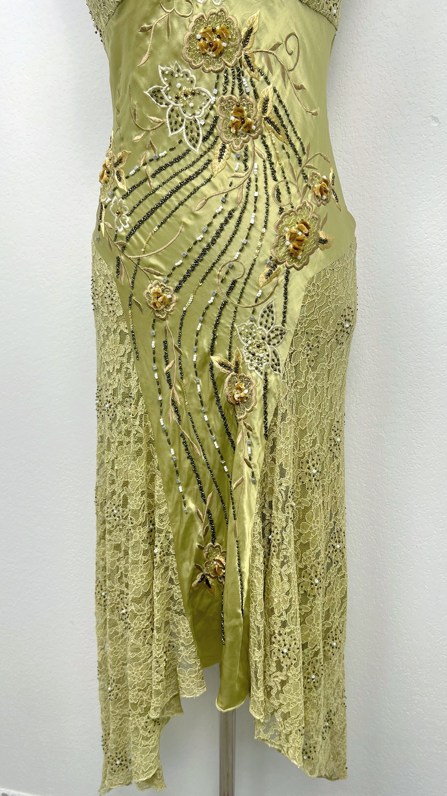 Silk Golden Ivy Dress