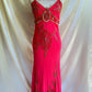 Red Bloom Empress Silk Embroidered Dress