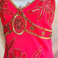 Red Bloom Empress Silk Embroidered Dress