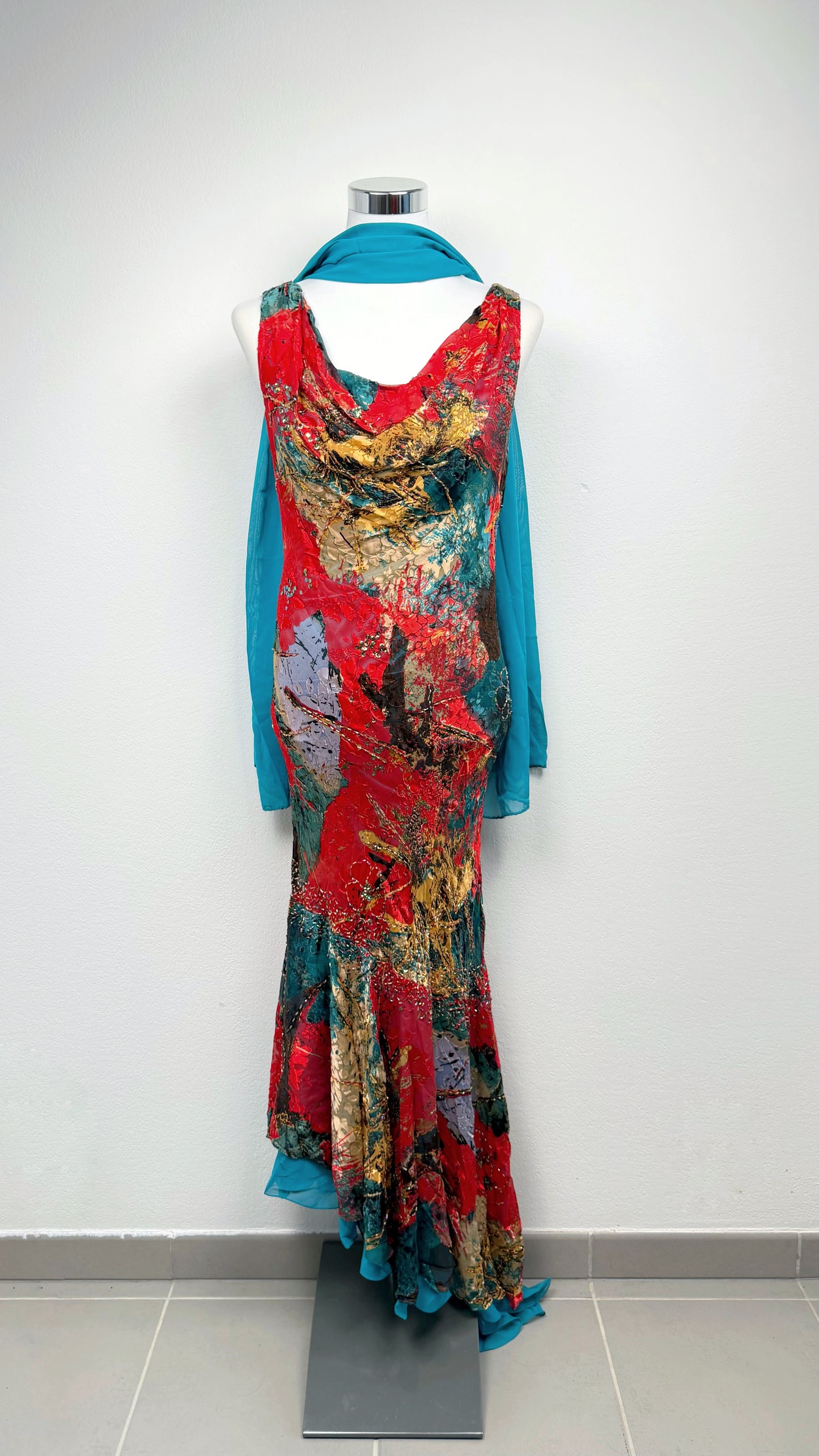 Crimson Mirage Gown