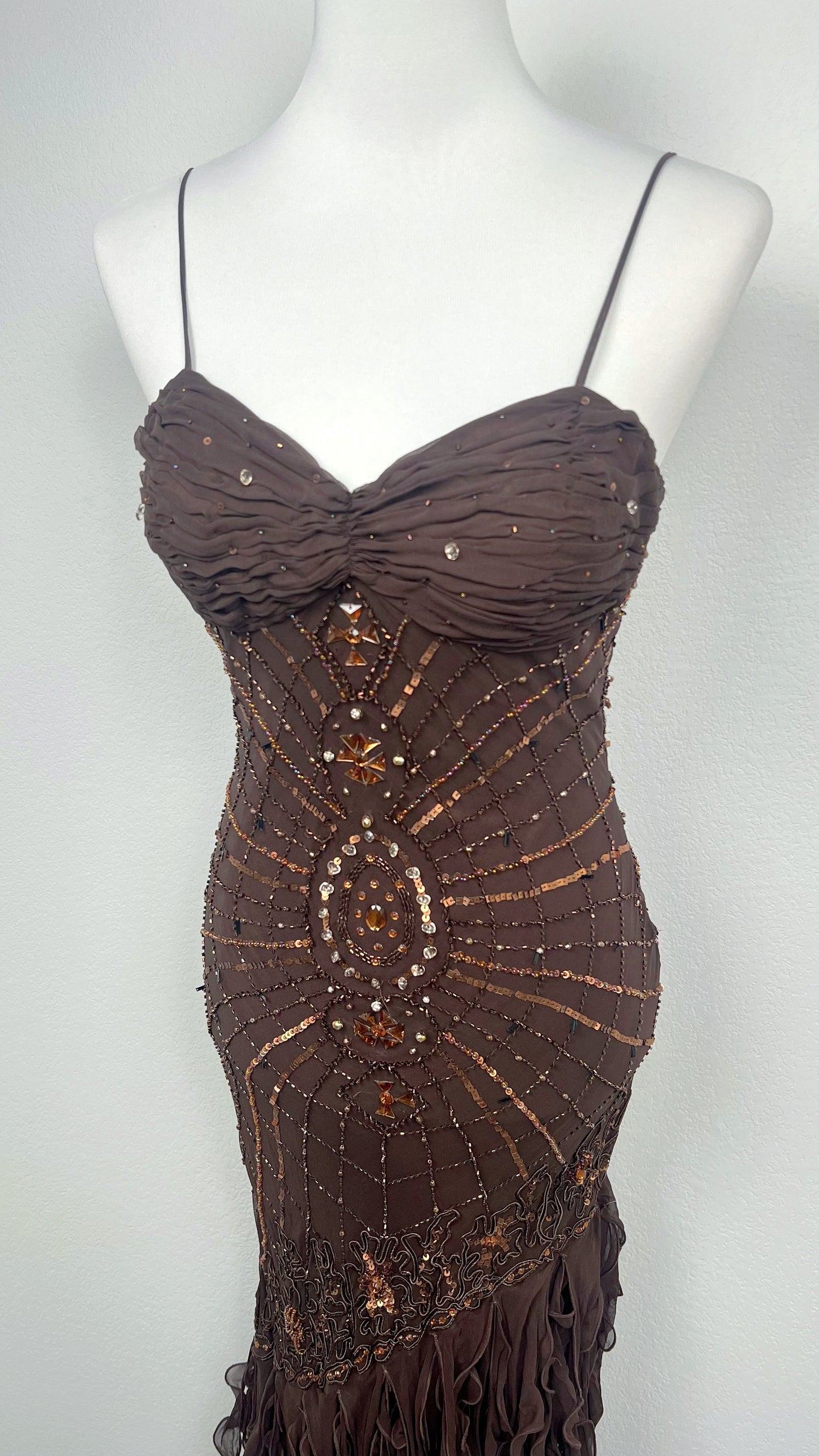 Sue Wong Inspired Chocolate Muse Dress