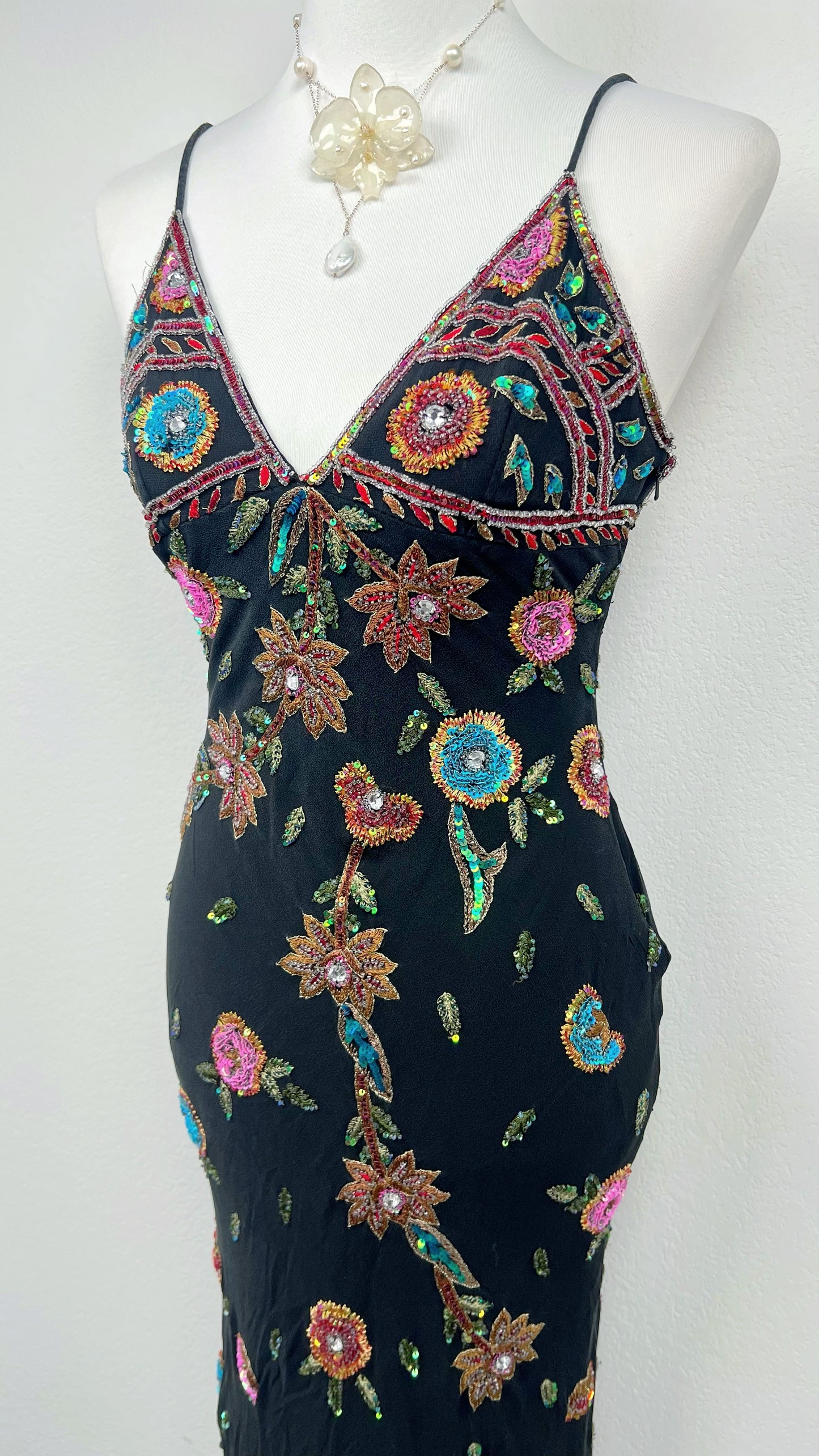 The Midnight Bloom Empress Dress