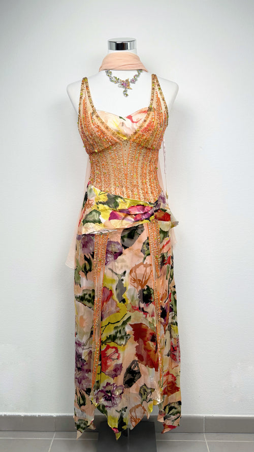 Silk Painted Garden Couture