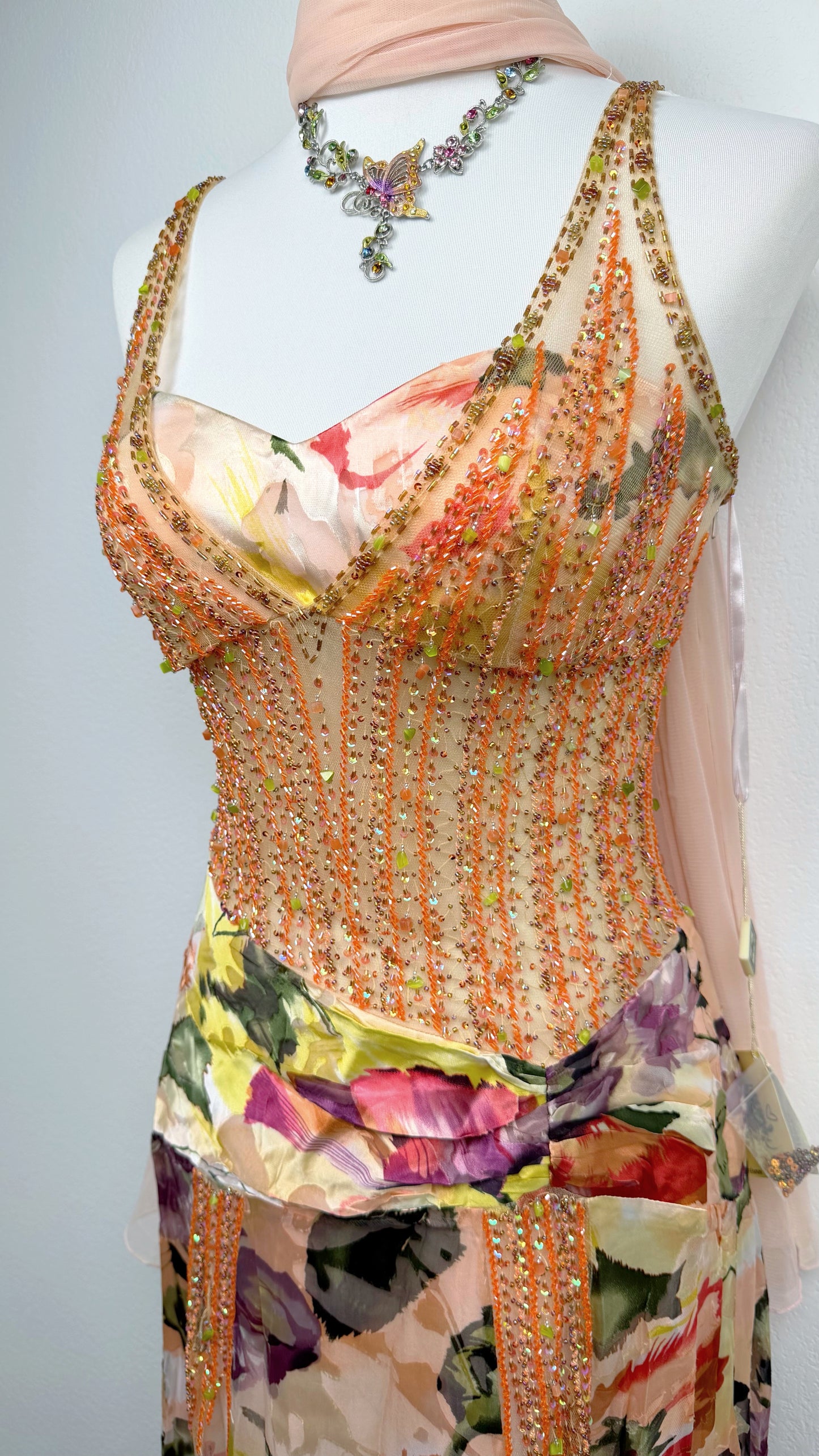 Silk Painted Garden Couture