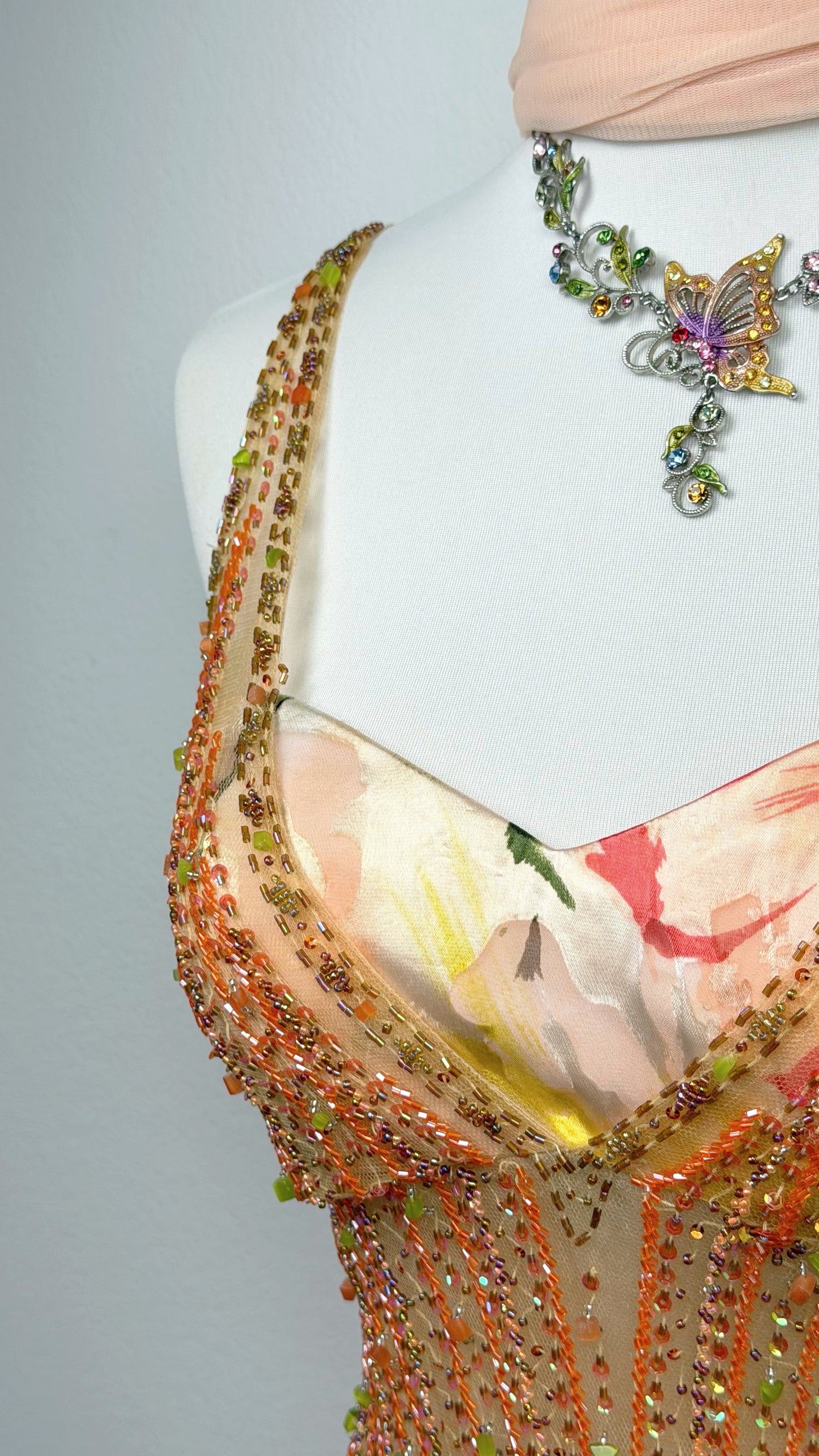 Silk Painted Garden Couture