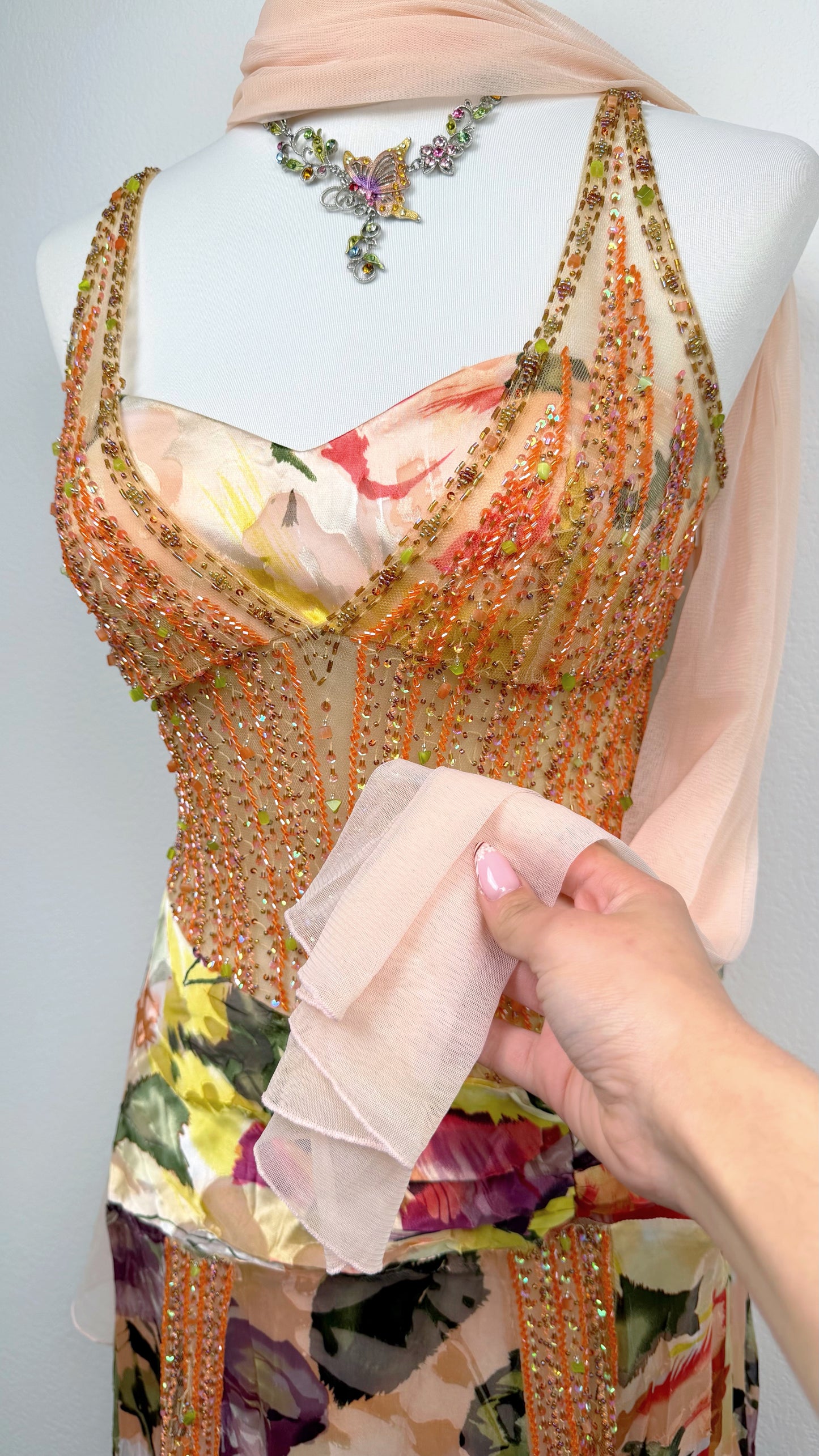 Silk Painted Garden Couture