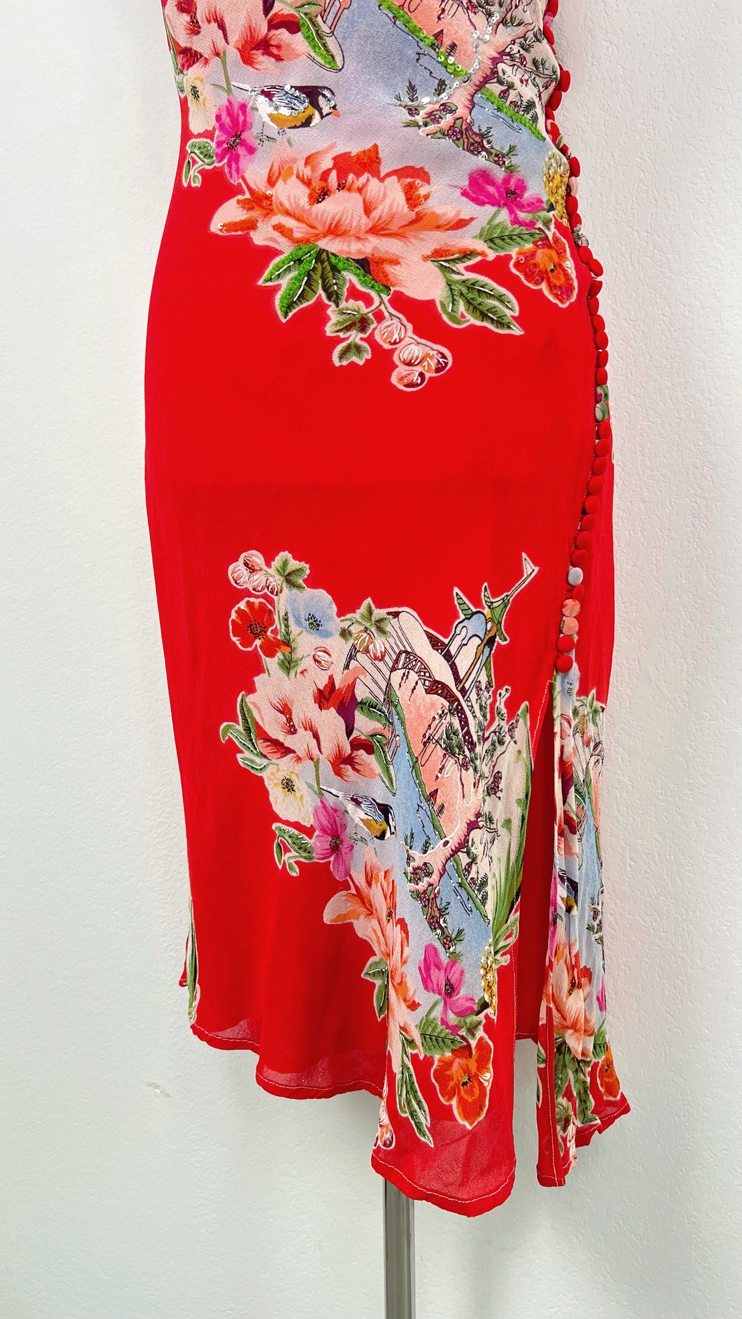 Scarlet Blossom Derhy Dress