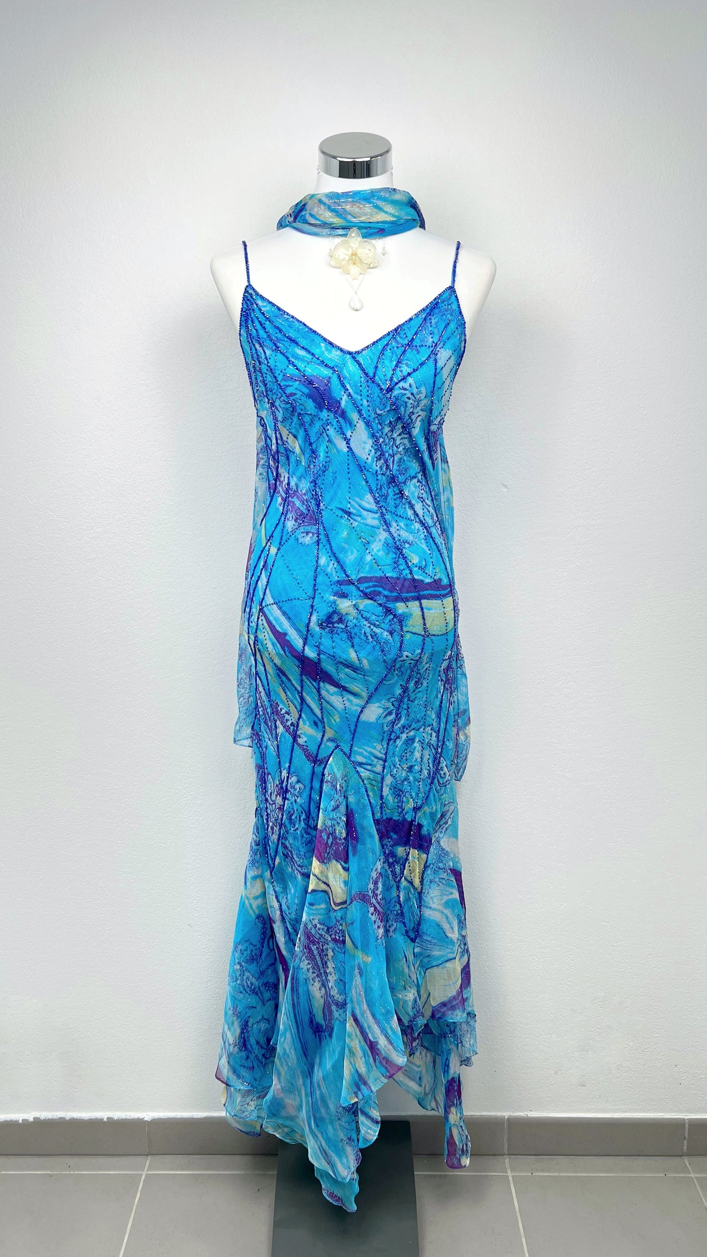 Ocean Whispers Silk Gown