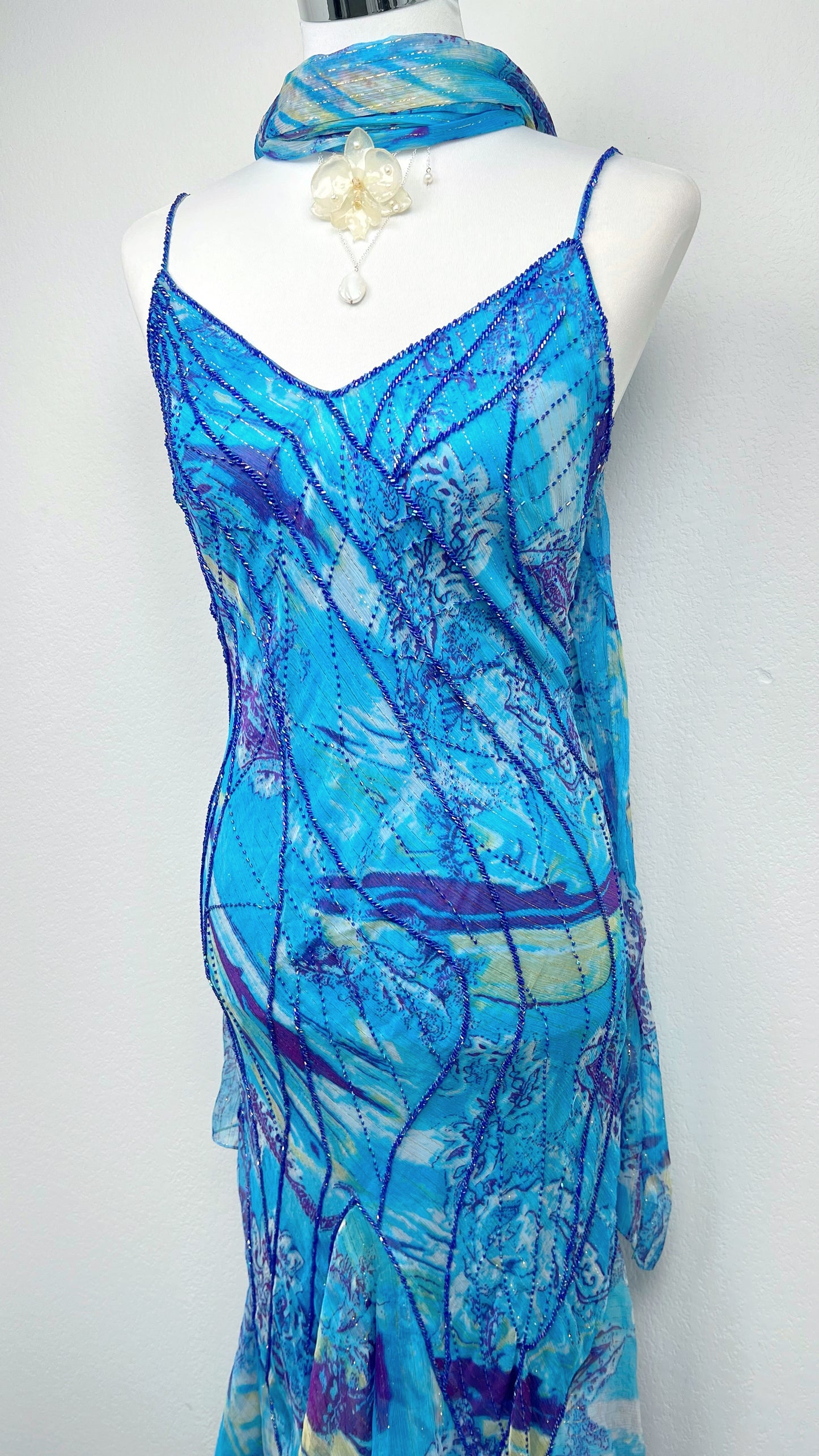 Ocean Whispers Silk Gown