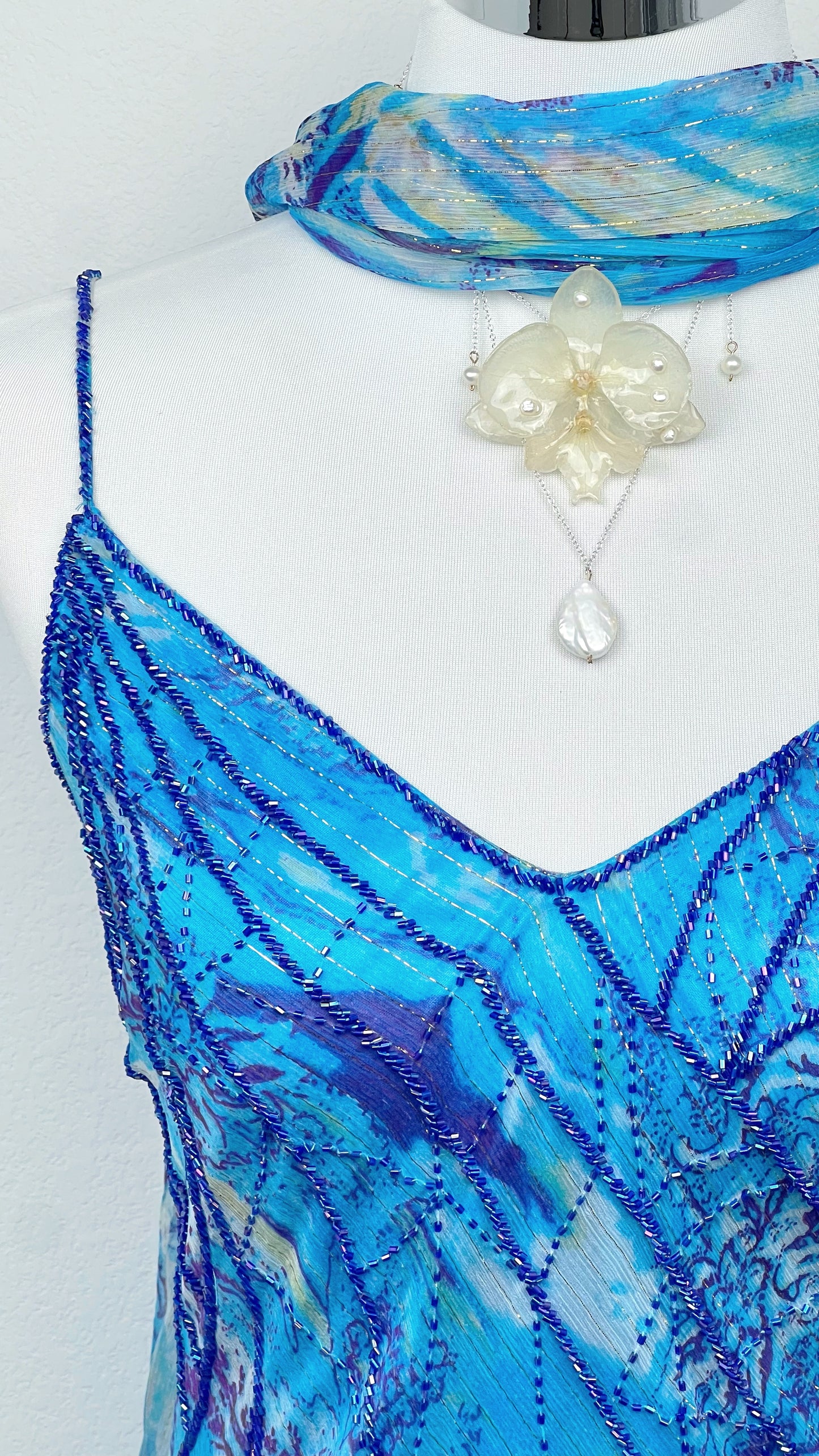 Ocean Whispers Silk Gown