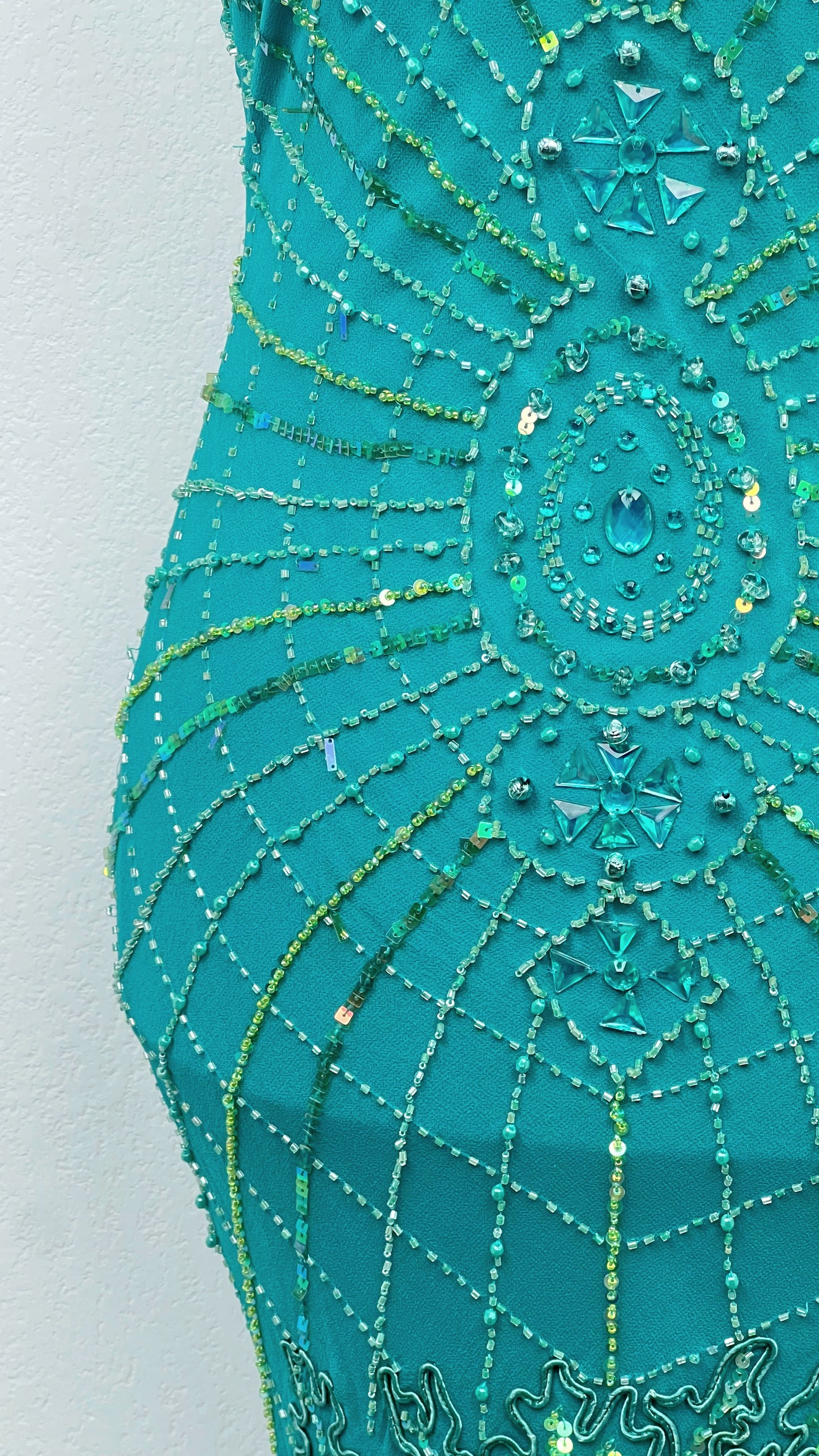 Emerald Siren Silk Gown