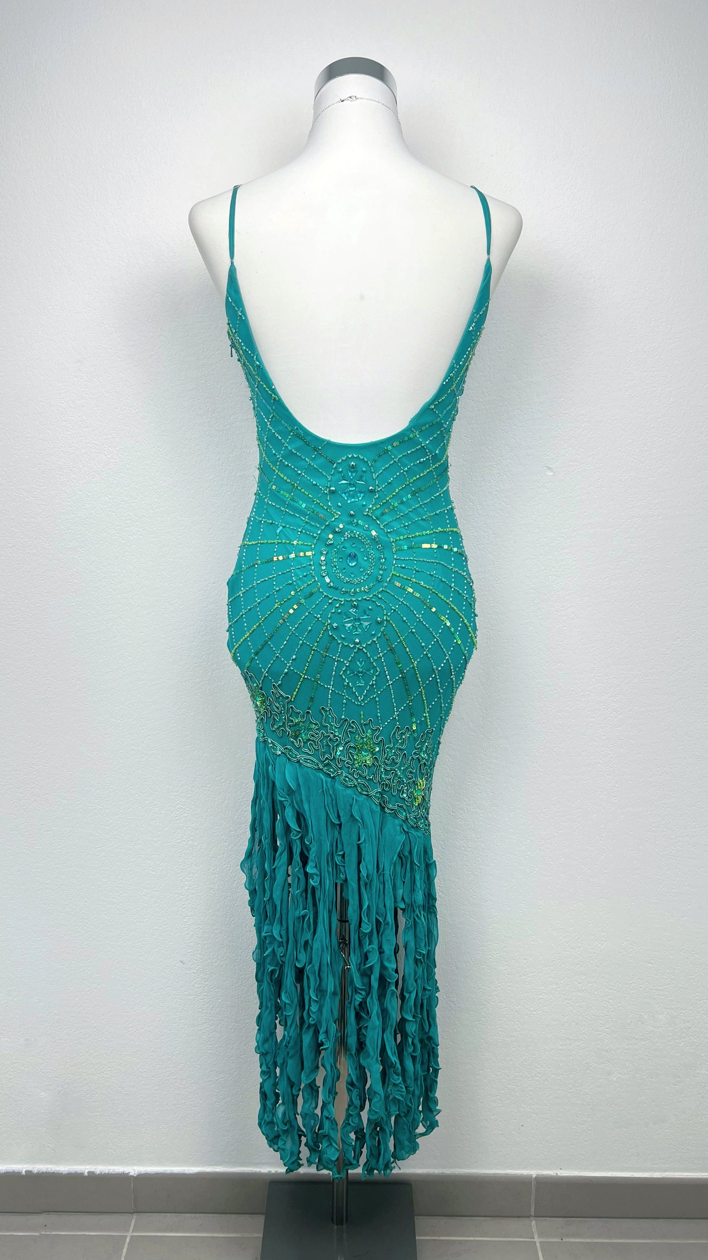 Emerald Siren Silk Gown