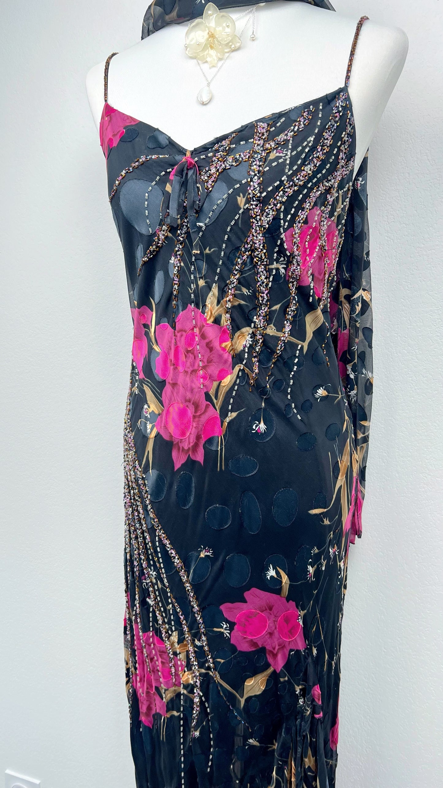 Midnight Orchid Silk Gown