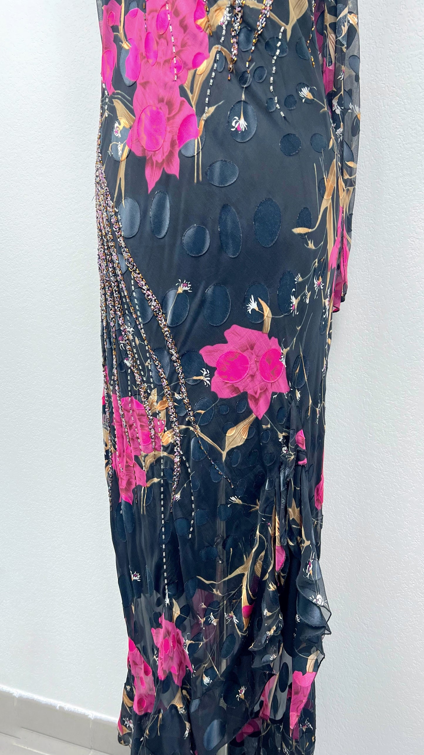 Midnight Orchid Silk Gown