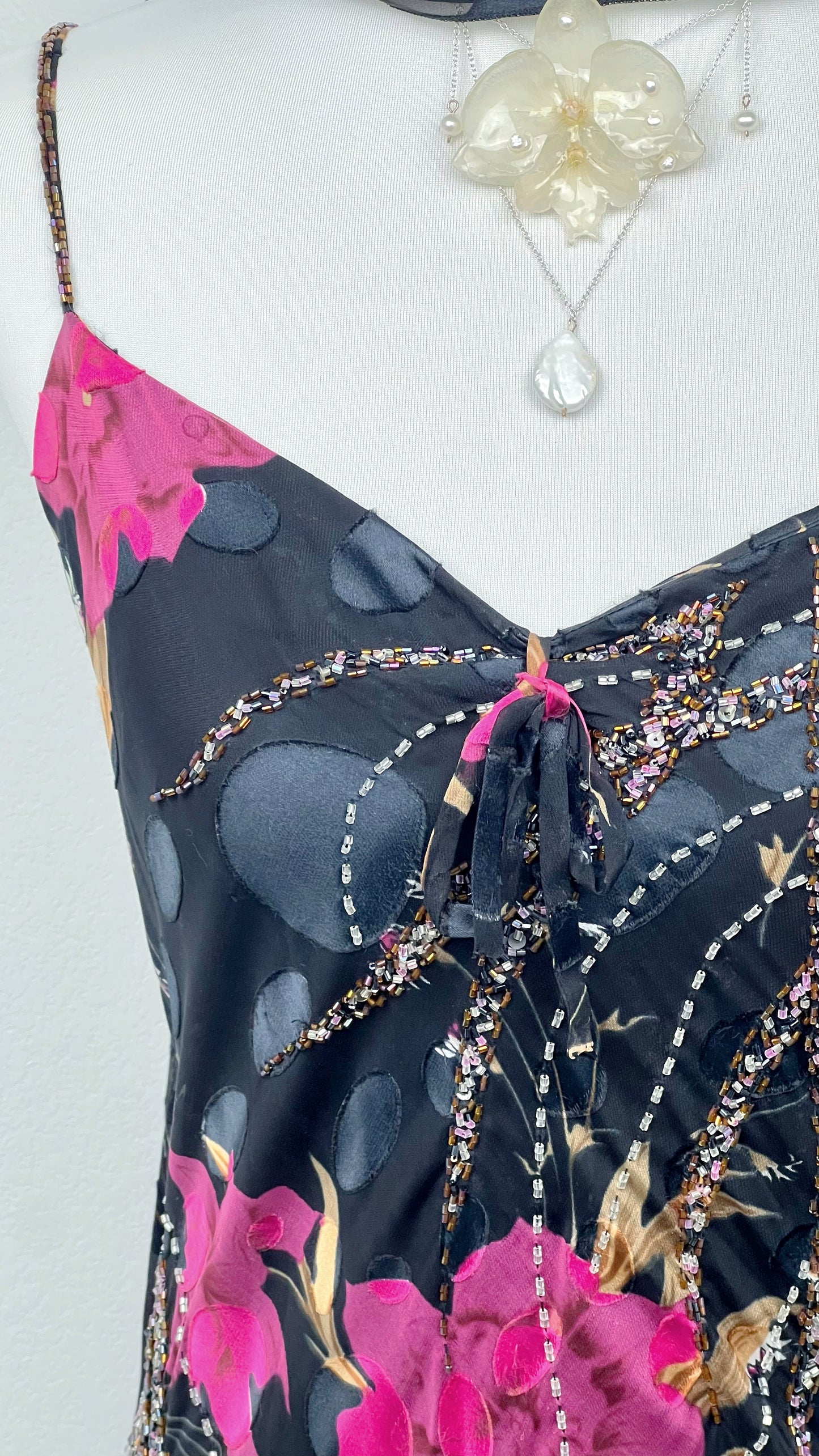 Midnight Orchid Silk Gown