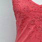 Coral Blossom Silk Gown