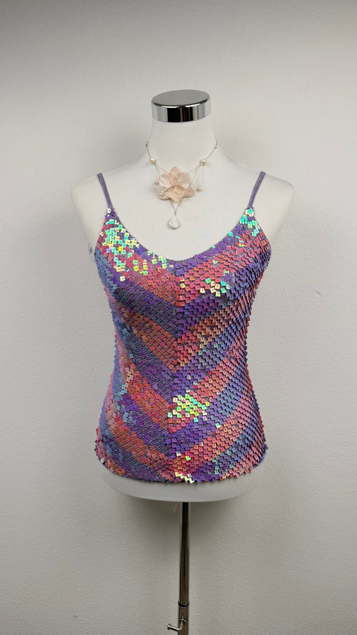 Candy Prism Sequin Top