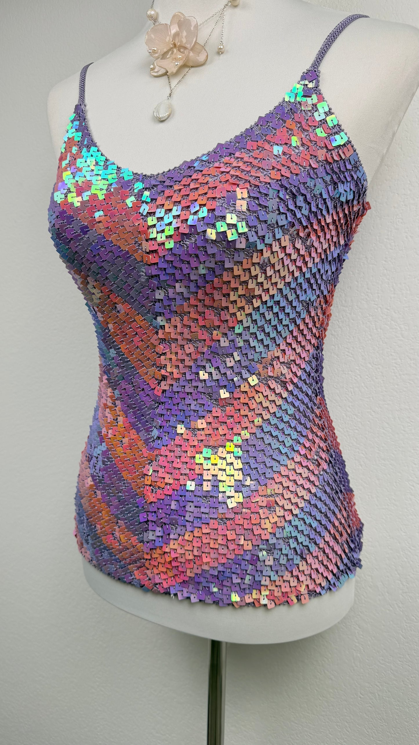 Candy Prism Sequin Top