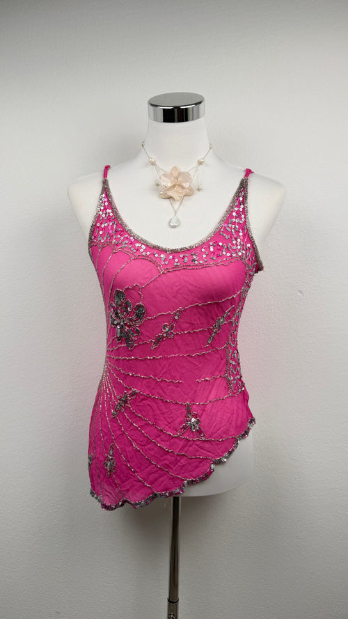 RARE Electric Pink Butterfly Top