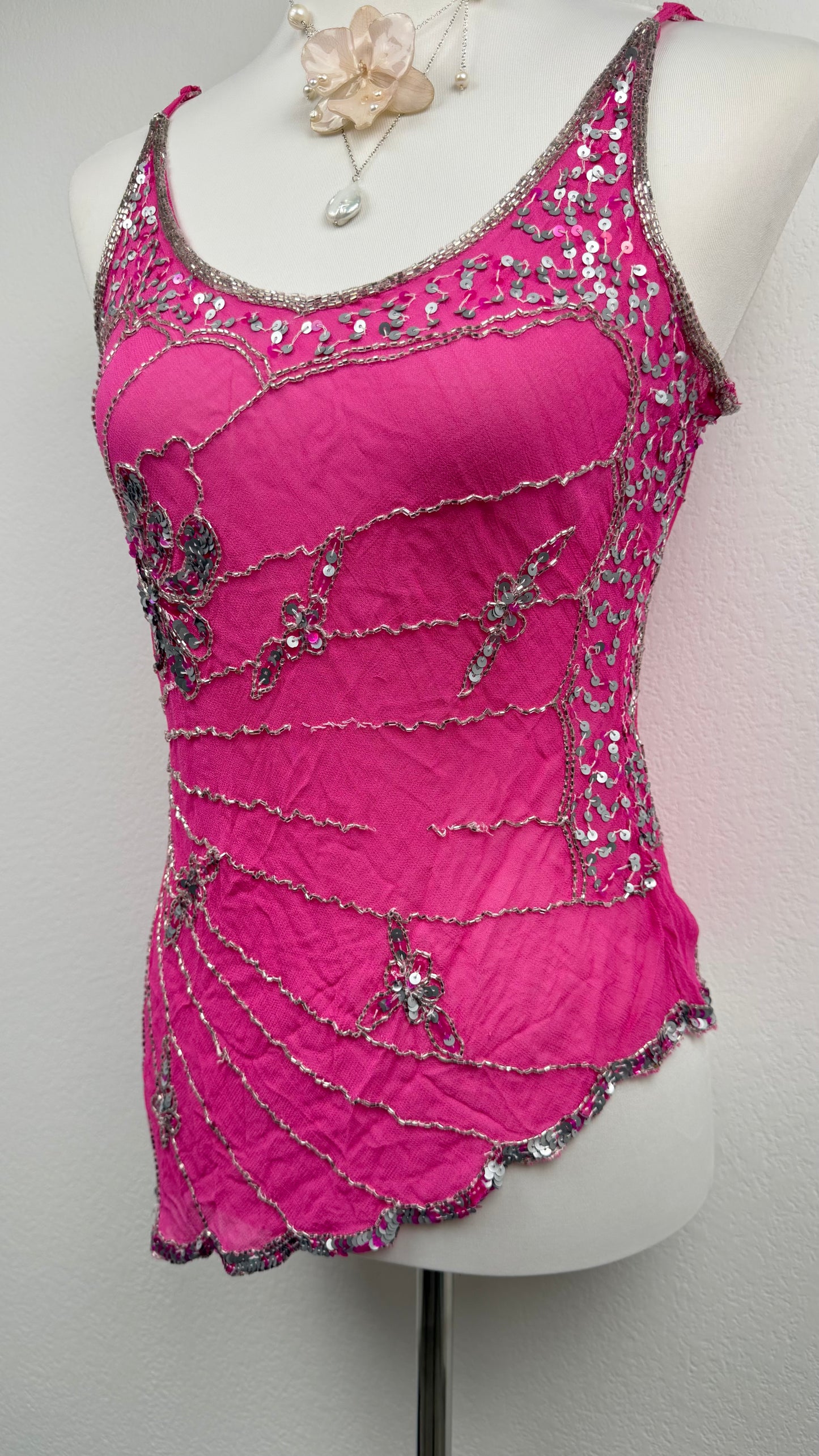 RARE Electric Pink Butterfly Top