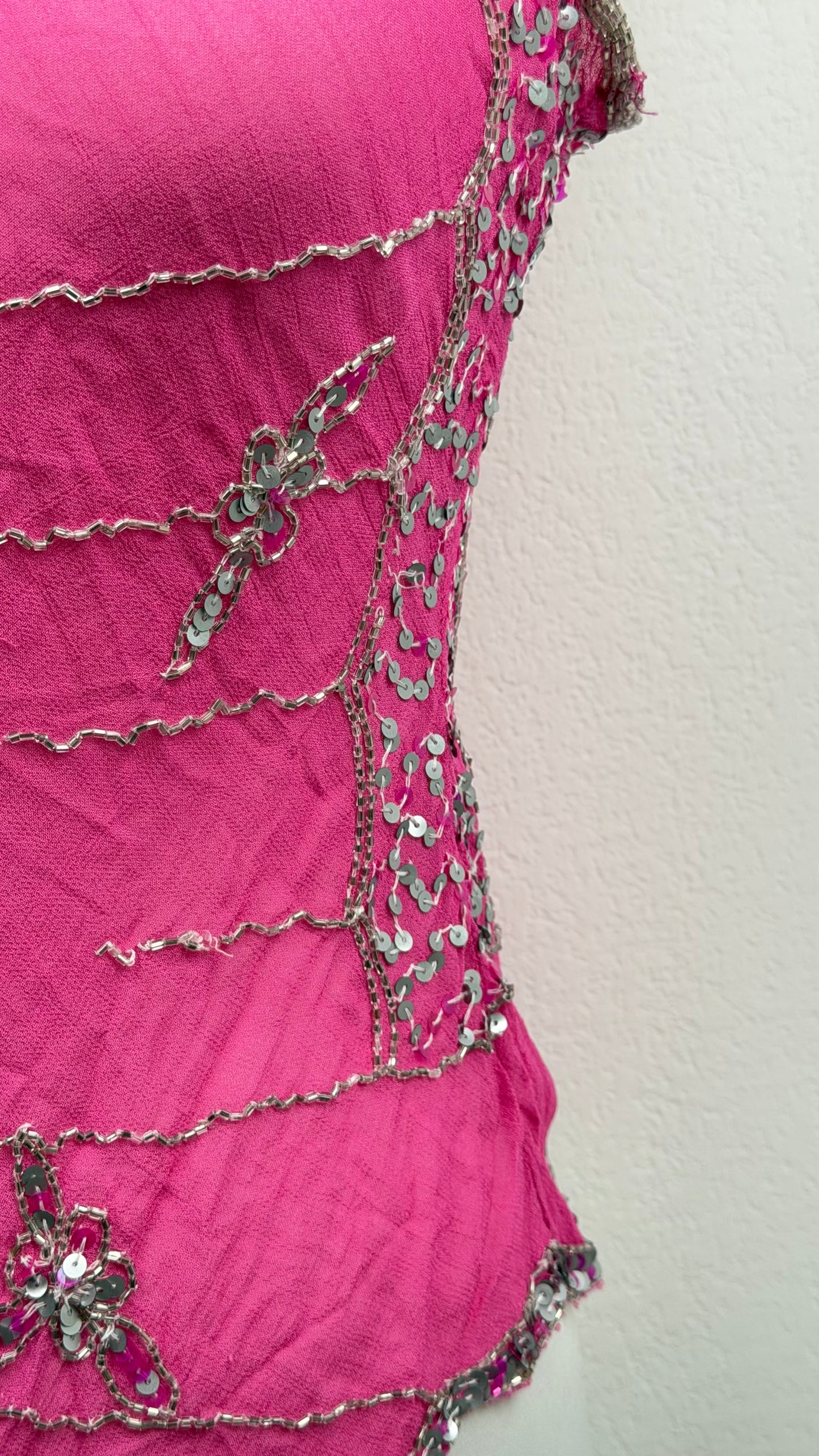 RARE Electric Pink Butterfly Top