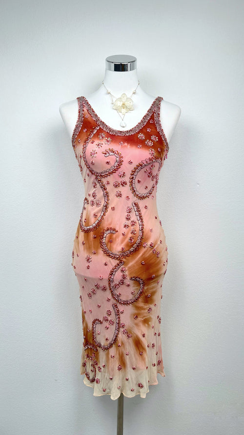 Blush Ember Silk Dress