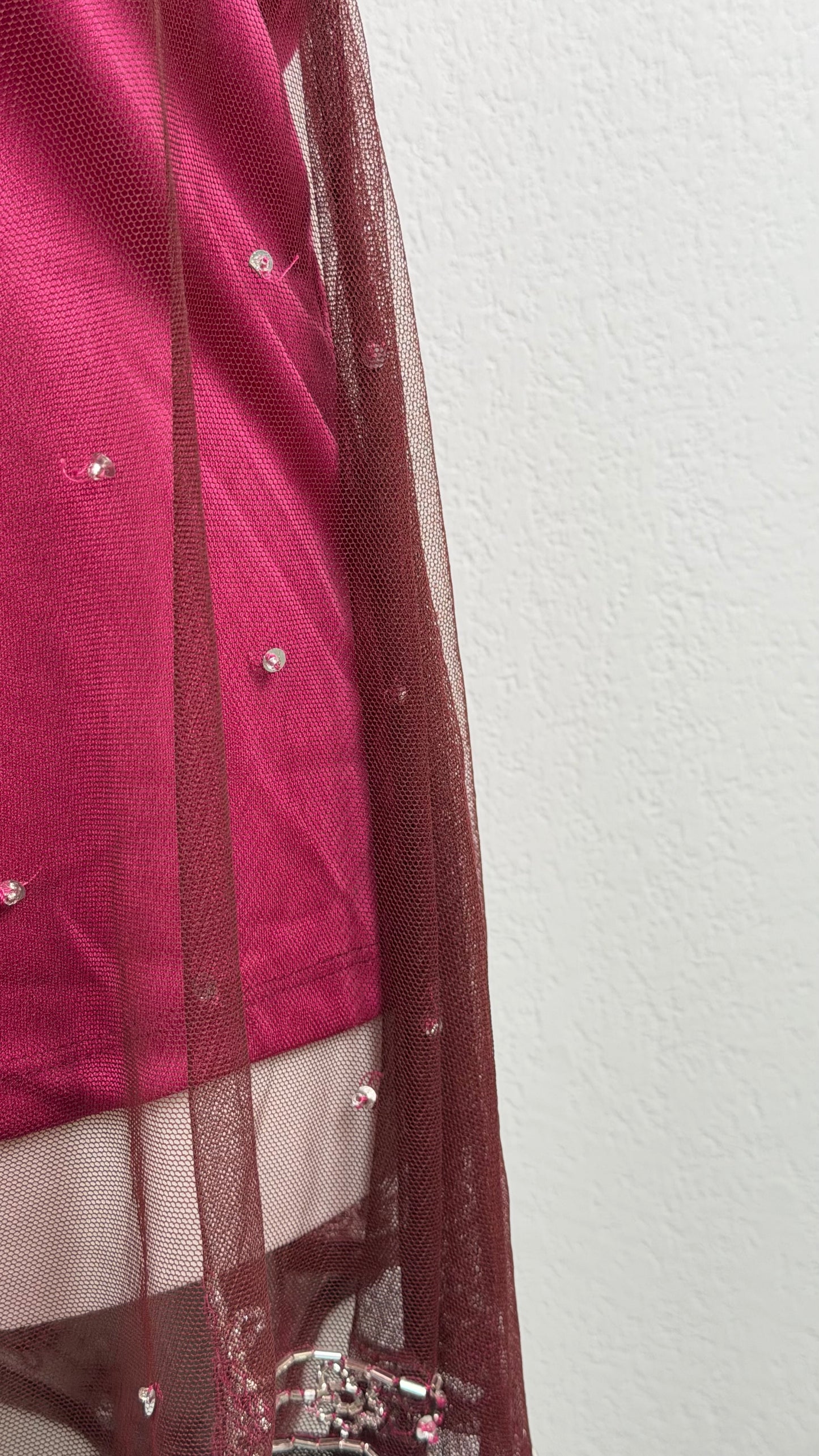 RARE Crimson Stardust Beaded Top