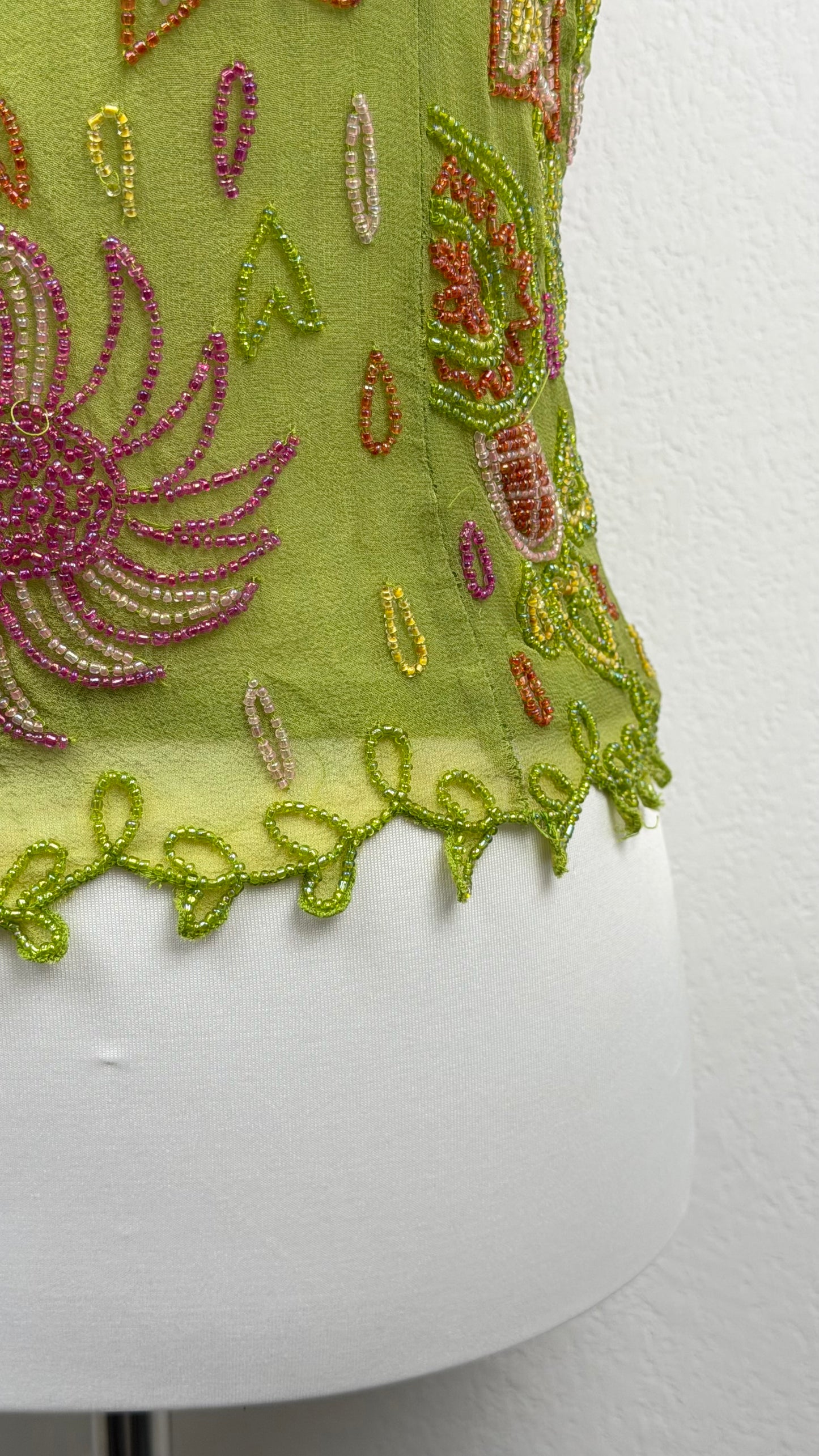 Lime Pixie Beaded Top
