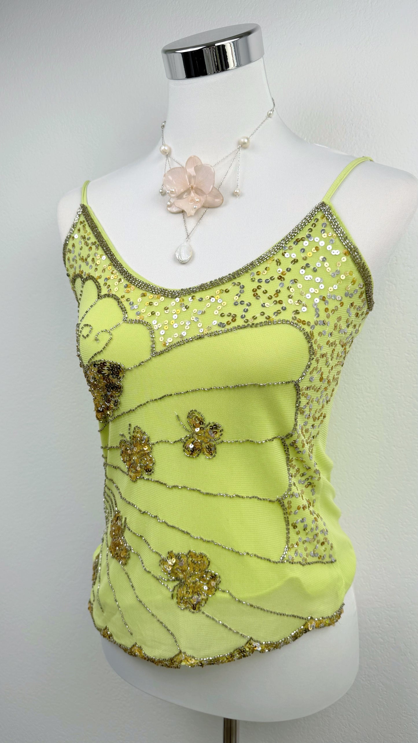Golden Lime Butterfly Top