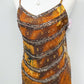 Golden Phoenix Silk Dress