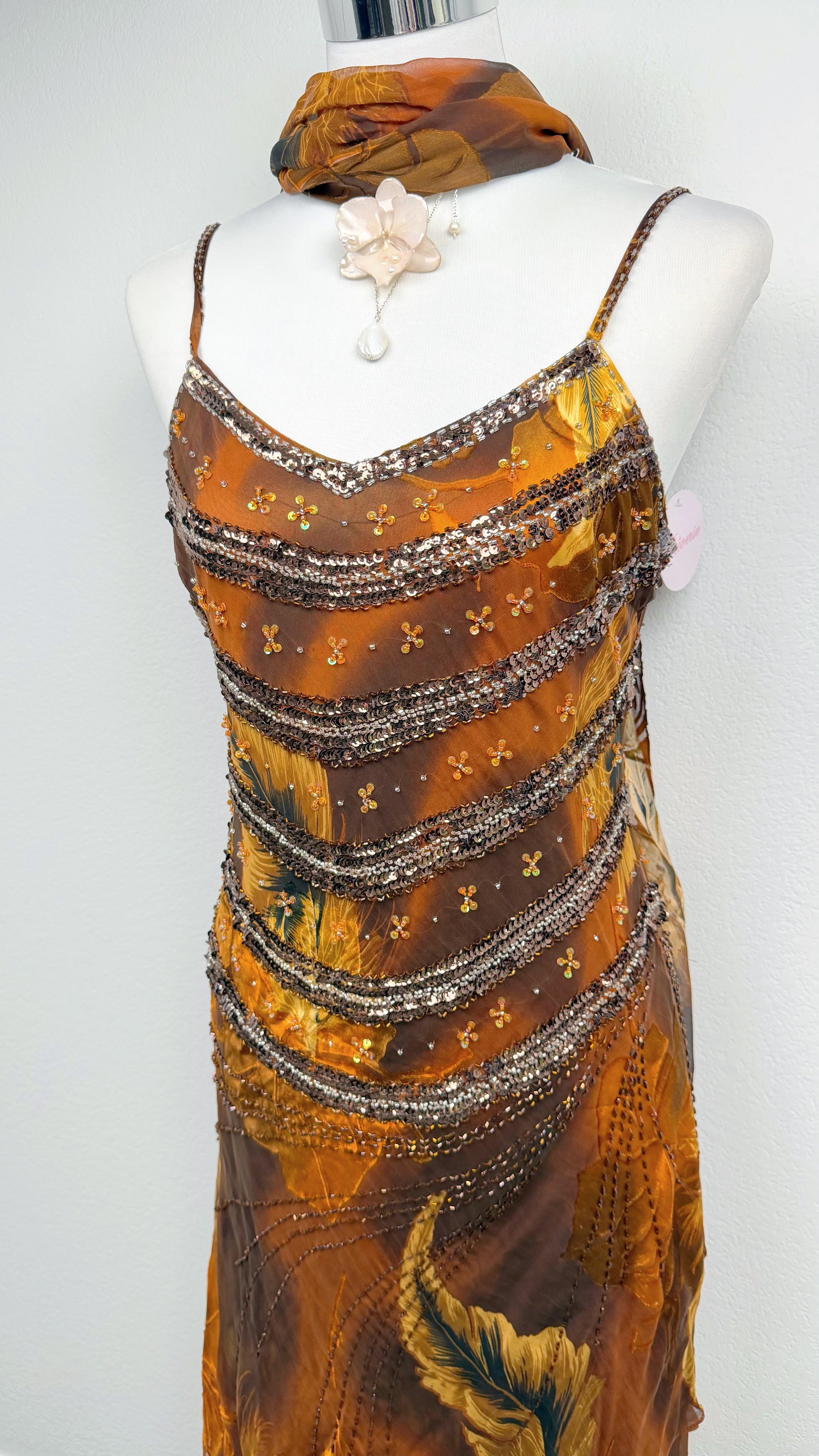 Golden Phoenix Silk Dress – Rêverie Vintage