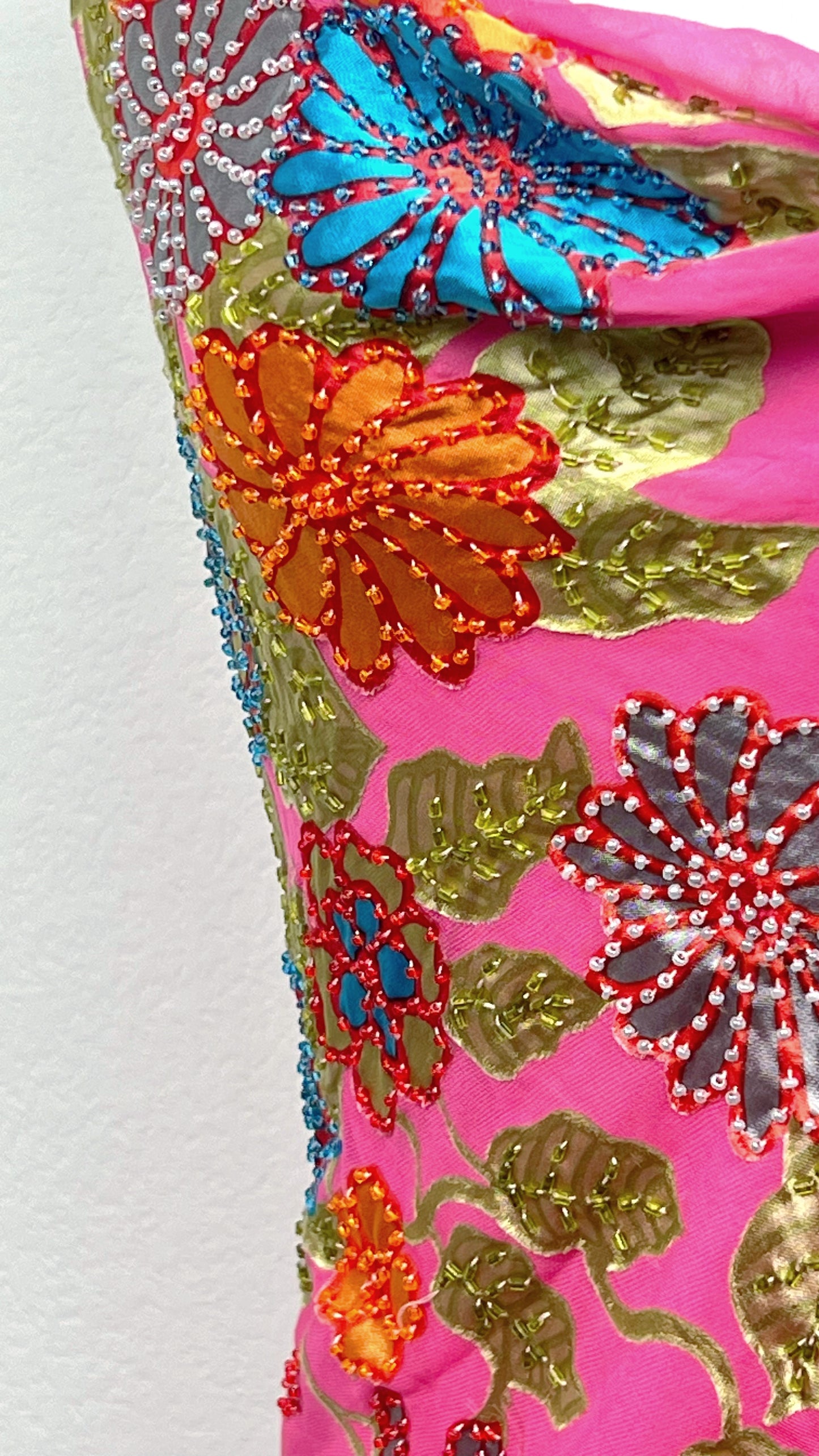 Fuchsia Mirage Caché Silk Poncho
