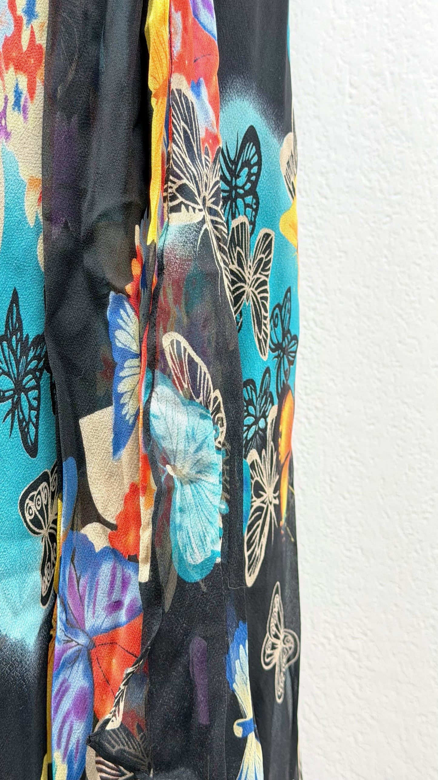 Midnight Butterfly Silk Dress