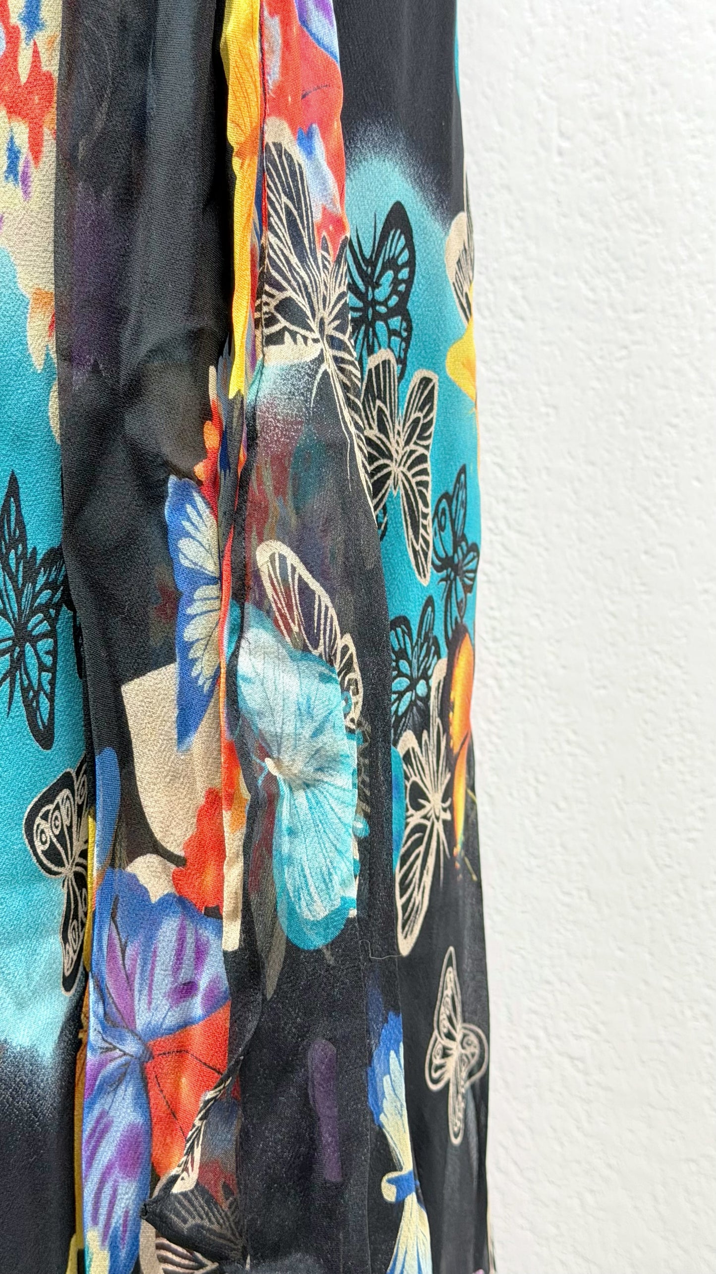 Midnight Butterfly Silk Dress